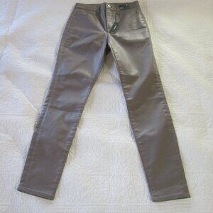 Express Jeans 6L Tan/Taupe Skinny High Rise Coated